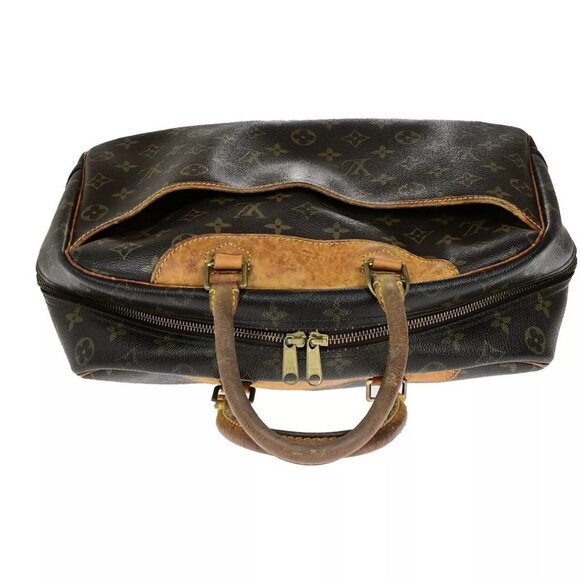 LOUIS VUITTON LV Logo Deauville Hand Bag Monogram Leather Brown - Picture 6 of 16
